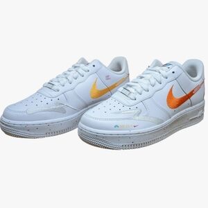 Nike Women's White and Orange Sneakers